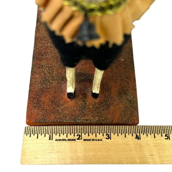 Bethany Lowe Halloween Jester Clown on Sheep w/ Trick Treat Flag Jack o Lantern - Picture 13 of 13